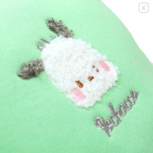 Japan Sanrio Mini Tote Bag - Pochacco / Fluffy Embroidery - 4