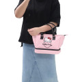 Japan Sanrio Mini Hand Bag & Insulated Cooler Storage - Hello Kitty / Pink Heart - 7