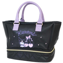 Japan Sanrio Mini Hand Bag & Insulated Cooler Storage - Kuromi / Black