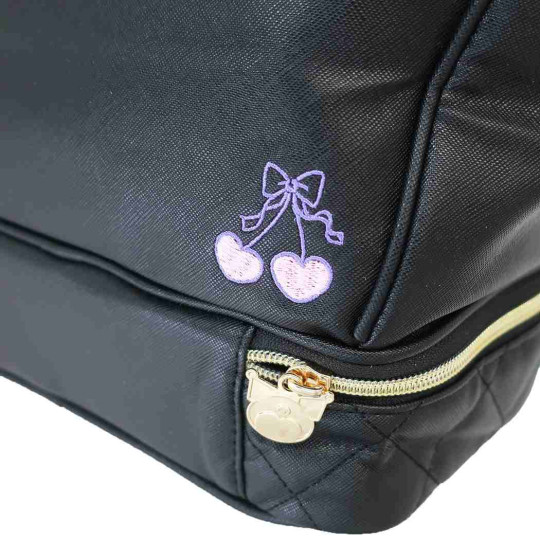 Japan Sanrio Mini Hand Bag & Insulated Cooler Storage - Kuromi / Black - 3