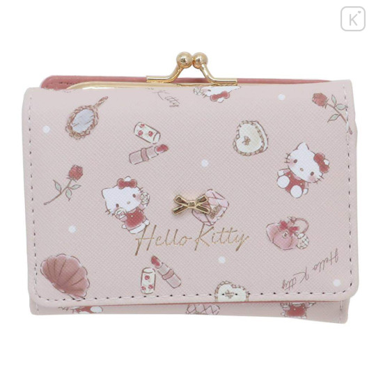 Japan Sanrio Trifold Wallet - Hello Kitty / Happy Life - 1