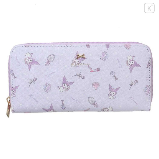 Japan Sanrio Long Wallet - Kuromi / Happy Life - 1