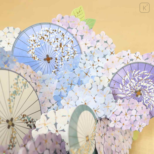 Japan Blossom Pop Up 3D Greeting Card - Flower : Hydrangea - 2