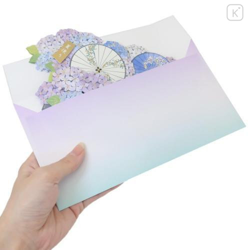 Japan Blossom Pop Up 3D Greeting Card - Flower : Hydrangea - 4