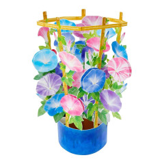 Japan Blossom 3D Greeting Card - Flower / Ipomoea Nil