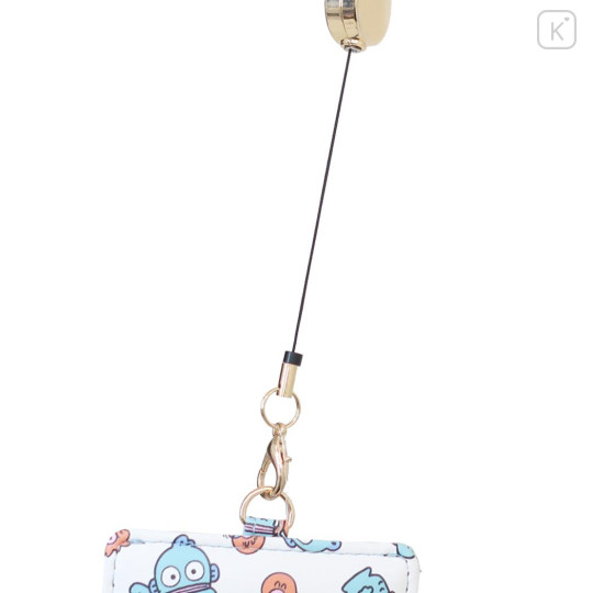 Japan Sanrio Pass Case Card Holder with Reel - Hangyodon - 3