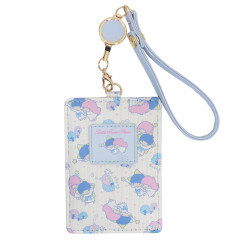 Japan Sanrio Pass Case Card Holder with Reel - Little Twin Stars
