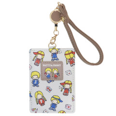 Japan Sanrio Pass Case Card Holder with Reel - Patty & Jimmy