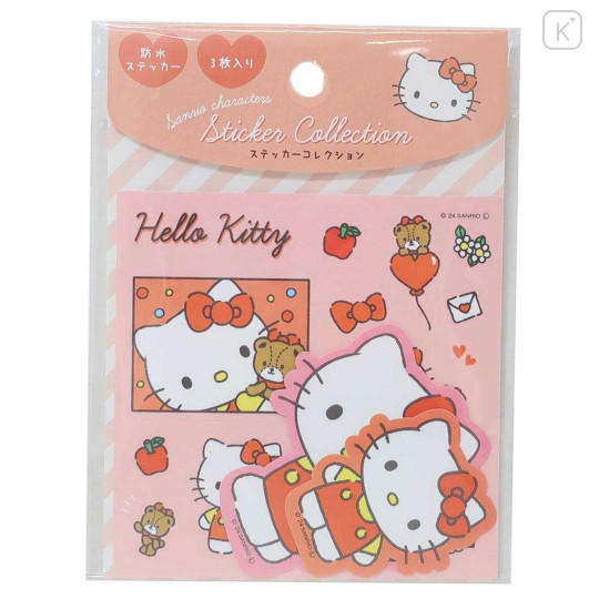 Japan Sanrio Vinyl Sticker Set - Hello Kitty / Happy Life - 1