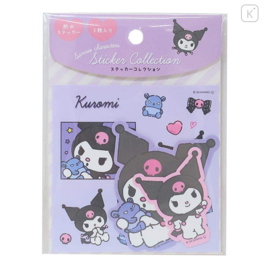 Japan Sanrio Vinyl Sticker Set - Kuromi / Happy Life - 1