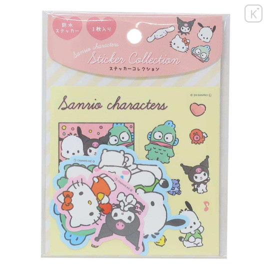 Japan Sanrio Vinyl Sticker Set - Characters / Happy Life - 1