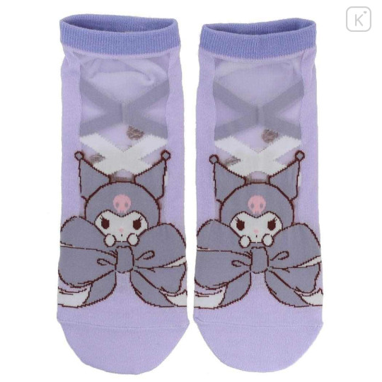 Japan Sanrio Socks - Kuromi / Lady Ribbon - 1