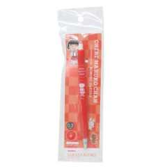 Japan Chibi Maruko-chan Sarasanano Clip Gel Pen - Red