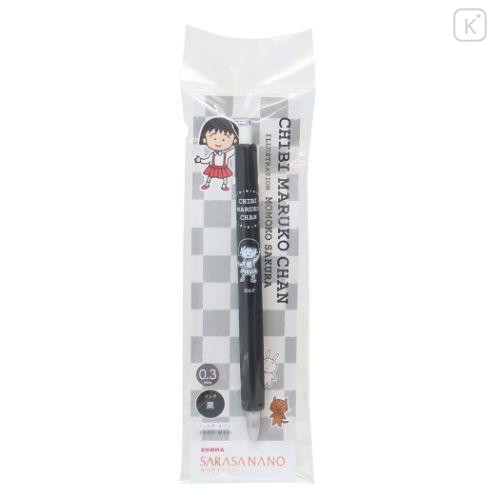 Japan Chibi Maruko-chan Sarasanano Clip Gel Pen - Black - 1