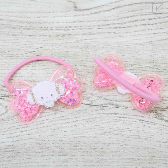 Japan Sanrio Mascot Hair Tie Set - Cogimyun / Ribbon Glitter Stars - 2