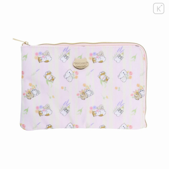 Japan Mofusand Multi Pouch - Cat / Rabbit Flora Pink - 1