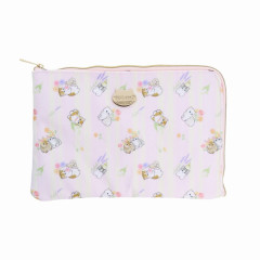 Japan Mofusand Multi Pouch - Cat / Rabbit Flora Pink