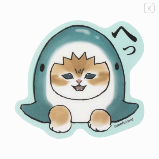 Japan Mofusand Vinyl Sticker - Cat / Shark Nyan Huh - 1