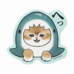 Japan Mofusand Vinyl Sticker - Cat / Shark Nyan Huh