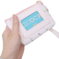 Japan Sanrio Mini Pouch & Pass Case Card Holder with Reel - My Melody / Happy Life - 2