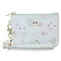 Japan Sanrio Mini Pouch & Pass Case Card Holder with Reel - Pochacco / Happy Life - 1