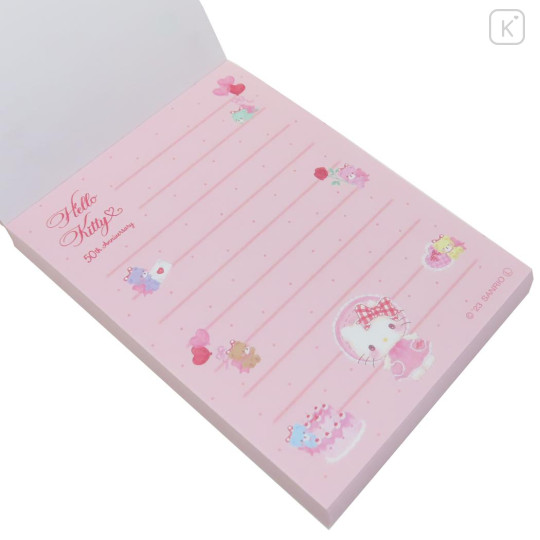 Japan Sanrio Mini Notepad - Love Bears / Hello Kitty 50th Anniversary - 2