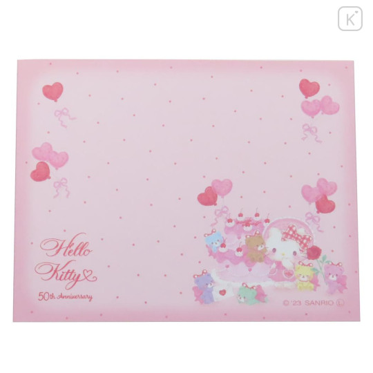 Japan Sanrio Mini Notepad - Love Bears / Hello Kitty 50th Anniversary - 3