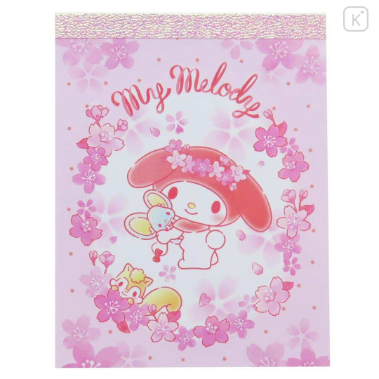 Japan Sanrio Mini Notepad - My Melody Sakura B - 1