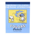 Japan Peanuts Mini Notepad - Snoopy & Charlie : Blue - 1