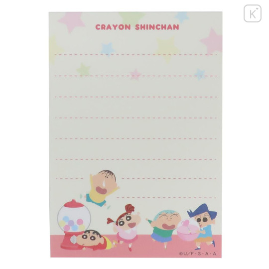 Japan Crayon Shin-chan Mini Notepad - Friends / Crane Game Gotcha - 3