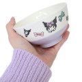 Japan Sanrio Porcelain Rice Bowl - Kuromi / Charmming - 2