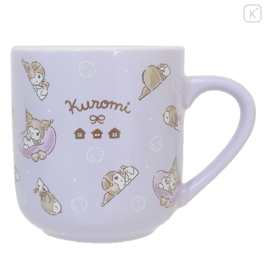 Japan Sanrio Pottery Mug - Kuromi / Daze Chill Time - 1