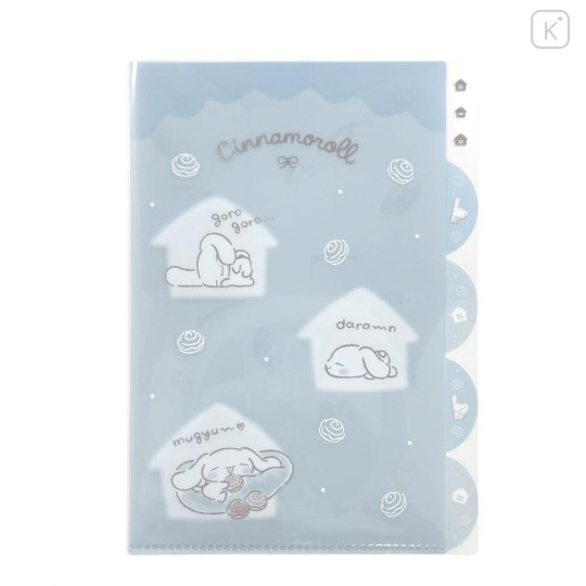 Japan Sanrio Pocket A4 Clear File - Cinnamoroll / Daze Chill Time - 1