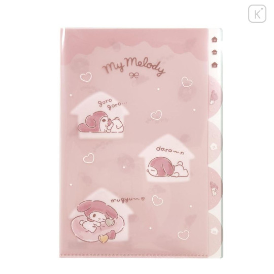 Japan Sanrio Pocket A4 Clear File - My Melody / Daze Chill Time - 1