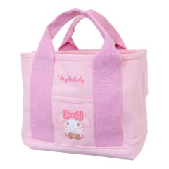 Japan Sanrio Mini Tote Bag Divided Holder - My Melody / Ribbon