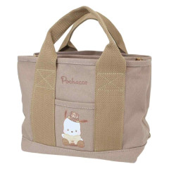 Japan Sanrio Mini Tote Bag Divided Holder - Pochacco / Ribbon