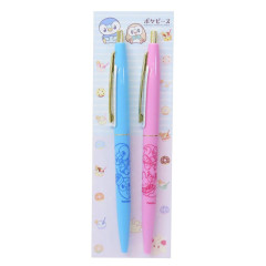 Japan Pokemon Gold Clip Ball Pen Set - Sweets Shop Pokepeace / Piplup & Rowlet & Alcremie & Milcery