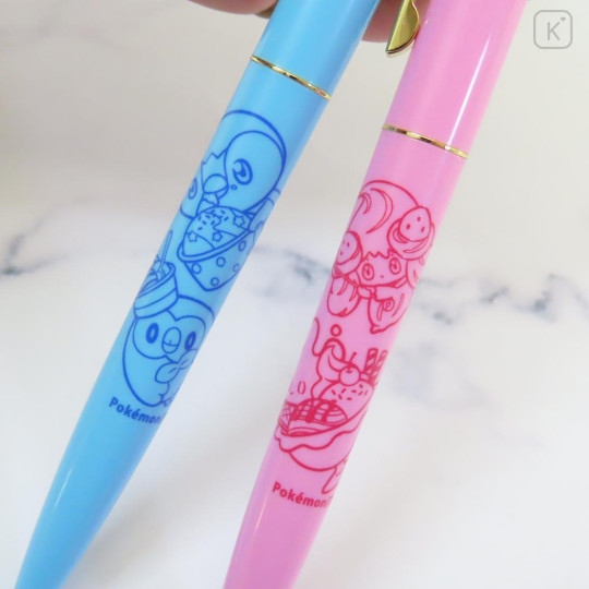 Japan Pokemon Gold Clip Ball Pen Set - Sweets Shop Pokepeace / Piplup & Rowlet & Alcremie & Milcery - 2