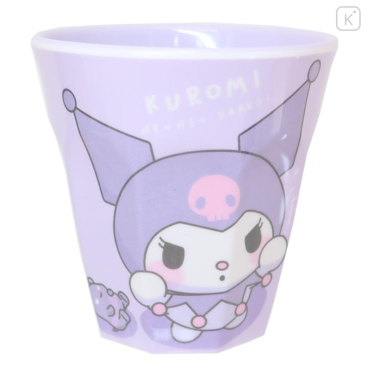 Japan Sanrio Melamine Tumbler - Kuromi / Toddler Look Up For Hug - 1