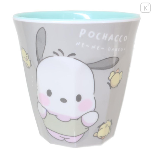 Japan Sanrio Melamine Tumbler - Pochacco / Toddler Look Up For Hug - 1