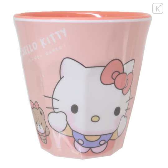 Japan Sanrio Melamine Tumbler - Hello Kitty / Toddler Look Up For Hug - 1