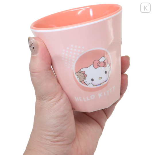 Japan Sanrio Melamine Tumbler - Hello Kitty / Toddler Look Up For Hug - 2