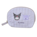 Japan Sanrio Mini Pouch & Tissue Case - Kuromi / Quilted - 1