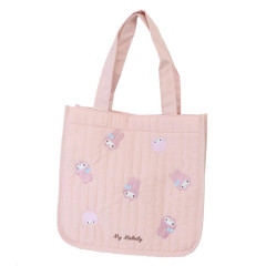 Japan Sanrio Mini Tote Bag - My Melody & My Sweet Piano / Quilted