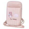 Japan Sanrio Gadget Phone & Card Shoulder Pouch - My Melody & My Sweet Piano / Quilted - 1