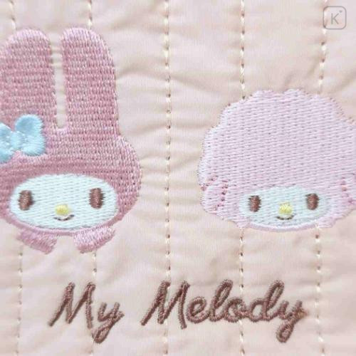 Japan Sanrio Mini Gadget Case Pouch & Lanyard & Card Holder - My Melody & My Sweet Piano / Quilted - 5