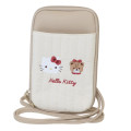 Japan Sanrio Gadget Phone & Card Shoulder Pouch - Hello Kitty & Tiny Chum : Quilted - 1