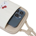 Japan Sanrio Gadget Phone & Card Shoulder Pouch - Hello Kitty & Tiny Chum : Quilted - 4