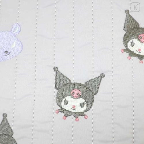 Japan Sanrio Drawstring Bag - Kuromi / Quilted - 4