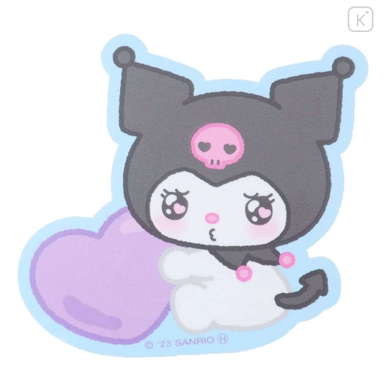 Japan Sanrio Vinyl Sticker - Kuromi / Puppy Eyes - 1